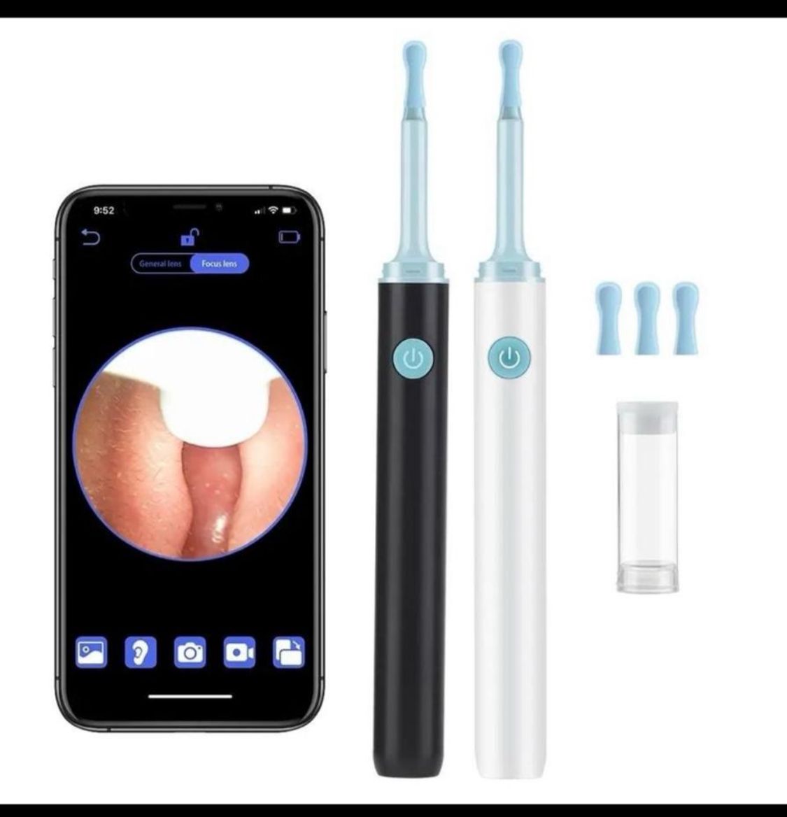 Mini limpiador de cuchara Visual oido